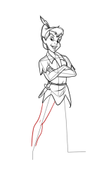 How to draw peter pan - Step 12