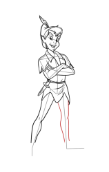 How to draw peter pan - Step 13