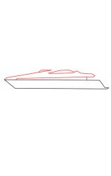 How to draw a yacht - Step 2