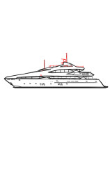How to draw a yacht - Step 8