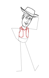 How To Draw Woody Toy Story - Step 8