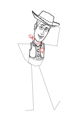 How To Draw Woody Toy Story - Step 10