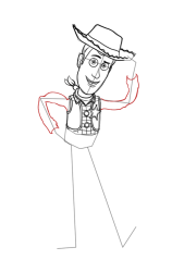 How To Draw Woody Toy Story - Step 11
