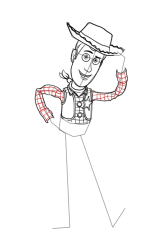 How To Draw Woody Toy Story - Step 12