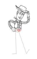 How To Draw Woody Toy Story - Step 14