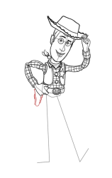 How To Draw Woody Toy Story - Step 15