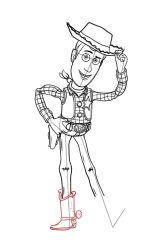 How To Draw Woody Toy Story - Step 17