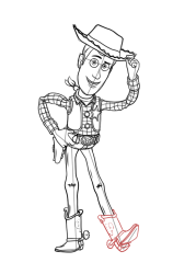 How To Draw Woody Toy Story - Step 18