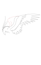 How to draw a phoenix - Step 6