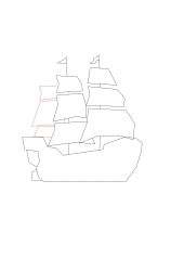 How to draw a pirate ship - Step 7