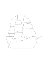 How to draw a pirate ship - Step 9