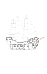 How to draw a pirate ship - Step 15