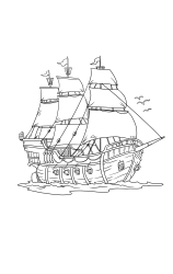 How to draw a pirate ship - Step 30