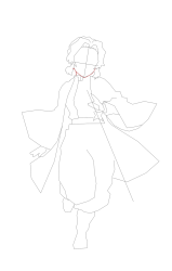 How to draw shinobu kocho - Step 12