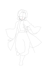 How to draw shinobu kocho - Step 13