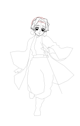 How to draw shinobu kocho - Step 16