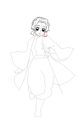 How to draw shinobu kocho - Step 17