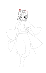 How to draw shinobu kocho - Step 18