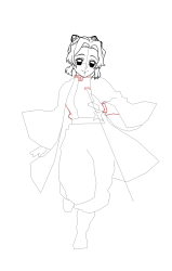 How to draw shinobu kocho - Step 19