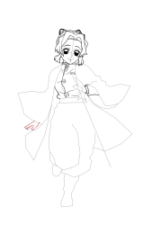 How to draw shinobu kocho - Step 21