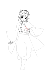 How to draw shinobu kocho - Step 22