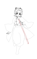 How to draw shinobu kocho - Step 23
