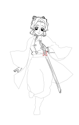 How to draw shinobu kocho - Step 24