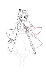 How to draw shinobu kocho - Step 26