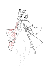 How to draw shinobu kocho - Step 27