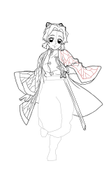 How to draw shinobu kocho - Step 28