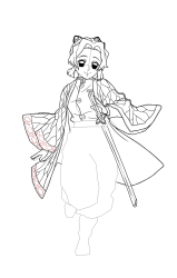 How to draw shinobu kocho - Step 29