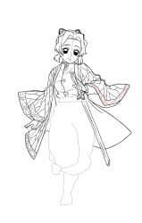How to draw shinobu kocho - Step 30