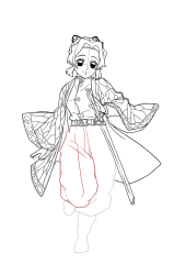 How to draw shinobu kocho - Step 32