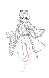How to draw shinobu kocho - Step 33