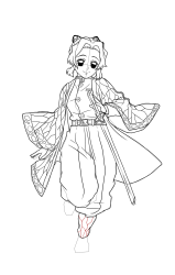 How to draw shinobu kocho - Step 35