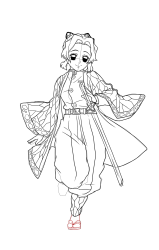 How to draw shinobu kocho - Step 36