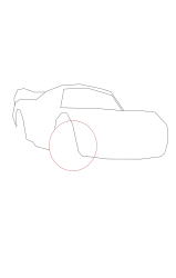 How to draw Lightning Mcqueen - Step 4