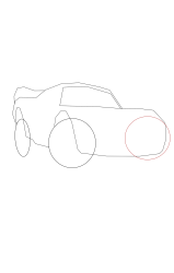 How to draw Lightning Mcqueen - Step 6