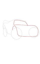 How to draw Lightning Mcqueen - Step 7