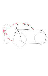 How to draw Lightning Mcqueen - Step 8