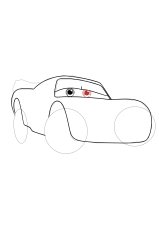 How to draw Lightning Mcqueen - Step 11