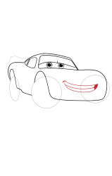 How to draw Lightning Mcqueen - Step 13