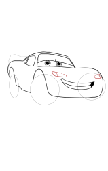 How to draw Lightning Mcqueen - Step 14