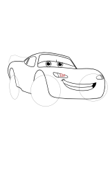 How to draw Lightning Mcqueen - Step 15