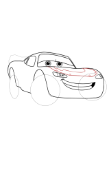 How to draw Lightning Mcqueen - Step 16