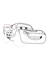 How to draw Lightning Mcqueen - Step 20