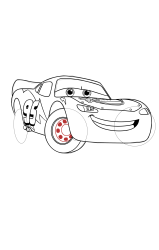 How to draw Lightning Mcqueen - Step 23