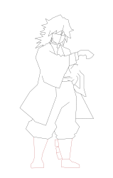 How to Draw Giyuu Tomioka with ease - Step 9