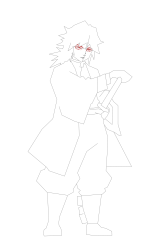 How to Draw Giyuu Tomioka with ease - Step 12