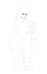 How to Draw Giyuu Tomioka with ease - Step 13